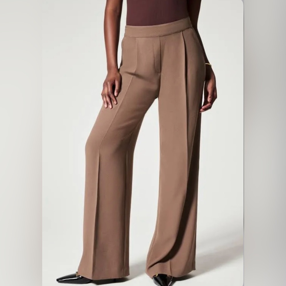 SPANX® Crepe Pleated 
Trouser Cedar 2x tall NWT